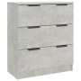 Aparador de 3 piezas madera contrachapada gris hormigón de vidaXL, Aparadores - Ref: Foro24-3115783, Precio: 202,35 €, Descue...