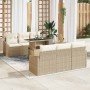 Conjunto de sofá de jardín 7 pcs Beige y Crema ratán sintético en Sofás de exterior | Comprar online en Foru.es