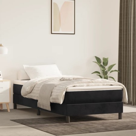 Colchón de muelles ensacados terciopelo negro 100x200x20 cm de vidaXL, Colchones - Ref: Foro24-347750, Precio: 151,46 €, Desc...
