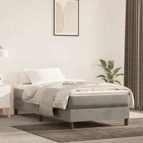 Colchón de muelles ensacados terciopelo gris claro 100x200x20cm de vidaXL, Colchones - Ref: Foro24-347748, Precio: 136,58 €, ...