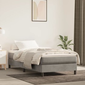 Colchón de muelles ensacados terciopelo gris claro 100x200x20cm de vidaXL, Colchones - Ref: Foro24-347748, Precio: 144,22 €, ...