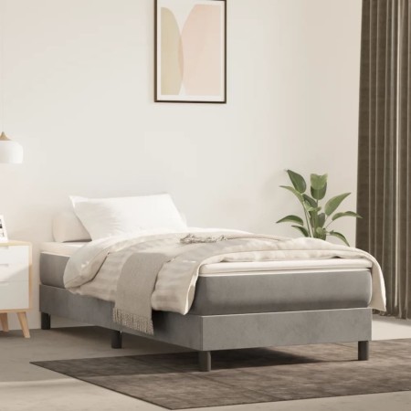 Colchón de muelles ensacados terciopelo gris claro 100x200x20cm de vidaXL, Colchones - Ref: Foro24-347748, Precio: 144,22 €, ...