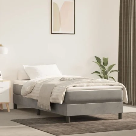 Light gray velvet pocket spring mattress 100x200x20cm by vidaXL, Mattresses - Ref: Foro24-347748, Price: 136,58 €, Discount: %