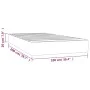 Colchón de muelles ensacados terciopelo gris claro 100x200x20cm de vidaXL, Colchones - Ref: Foro24-347748, Precio: 136,58 €, ...