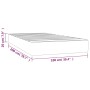 Colchón de muelles ensacados terciopelo gris claro 100x200x20cm de vidaXL, Colchones - Ref: Foro24-347748, Precio: 144,22 €, ...