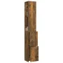 Armario baño madera contrachapada roble ahumado 25x26,5x170 cm de vidaXL, Muebles de baño - Ref: Foro24-815960, Precio: 61,19...