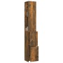 Armario baño madera contrachapada roble ahumado 25x26,5x170 cm de vidaXL, Muebles de baño - Ref: Foro24-815960, Precio: 61,87...