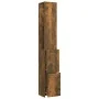 Armario baño madera contrachapada roble ahumado 25x26,5x170 cm de vidaXL, Muebles de baño - Ref: Foro24-815960, Precio: 61,19...