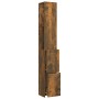 Armario baño madera contrachapada roble ahumado 25x26,5x170 cm de vidaXL, Muebles de baño - Ref: Foro24-815960, Precio: 61,87...