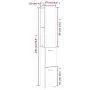 Armario baño madera contrachapada roble ahumado 25x26,5x170 cm de vidaXL, Muebles de baño - Ref: Foro24-815960, Precio: 61,19...