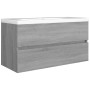 Mueble de lavabo madera contrachapada gris Sonoma 90x38,5x45cm de vidaXL, Muebles de baño - Ref: Foro24-815655, Precio: 53,16...
