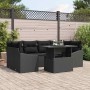 Conjunto de sofá de jardín 7 pcs Negro ratán sintético en Sofás de exterior | Comprar online en Foru.es