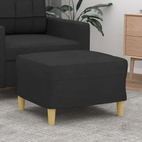 Reposapiés de tela negro 60x50x41 cm de vidaXL, Otomanas - Ref: Foro24-349267, Precio: 55,22 €, Descuento: %