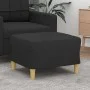 Reposapiés de tela negro 60x50x41 cm de vidaXL, Otomanas - Ref: Foro24-349267, Precio: 55,22 €, Descuento: %