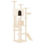 Rascador para gatos con postes de sisal crema 191 cm de vidaXL, Mobiliario para gatos - Ref: Foro24-171594, Precio: 116,54 €,...