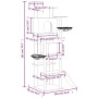 Rascador para gatos con postes de sisal crema 191 cm de vidaXL, Mobiliario para gatos - Ref: Foro24-171594, Precio: 116,54 €,...
