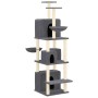 Rascador para gatos con postes de sisal gris oscuro 180 cm de vidaXL, Mobiliario para gatos - Ref: Foro24-171602, Precio: 104...