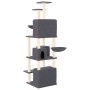 Rascador para gatos con postes de sisal gris oscuro 180 cm de vidaXL, Mobiliario para gatos - Ref: Foro24-171602, Precio: 104...