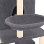 Rascador para gatos con postes de sisal gris oscuro 180 cm de vidaXL, Mobiliario para gatos - Ref: Foro24-171602, Precio: 104...