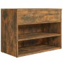 Banco zapatero madera contrachapada roble ahumado 60x30x45 cm de vidaXL, Zapateros y organizadores de calzado - Ref: Foro24-8...