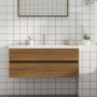Mueble de lavabo madera ingeniería roble marrón 100x38,5x45 cm de vidaXL, Muebles de baño - Ref: Foro24-815659, Precio: 63,49...