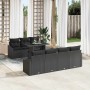 Conjunto de sofá de jardín 8 pcs Negro ratán sintético en Sofás de exterior | Comprar online en Foru.es