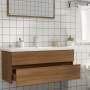 Mueble de lavabo madera ingeniería roble marrón 100x38,5x45 cm de vidaXL, Muebles de baño - Ref: Foro24-815659, Precio: 63,49...