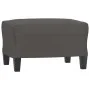 Reposapiés de cuero sintético gris 60x50x41 cm de vidaXL, Otomanas - Ref: Foro24-349338, Precio: 53,07 €, Descuento: %