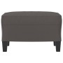 Reposapiés de cuero sintético gris 60x50x41 cm de vidaXL, Otomanas - Ref: Foro24-349338, Precio: 53,85 €, Descuento: %