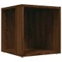 Mesa auxiliar madera contrachapada roble marrón 33x33x34,5 cm de vidaXL, Mesas auxiliares - Ref: Foro24-816022, Precio: 23,04...