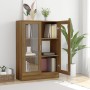 Vitrina madera contrachapada roble marrón 82,5x30,5x115 cm de vidaXL, Librerías y estanterías - Ref: Foro24-815620, Precio: 1...