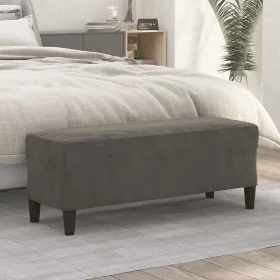 Dark gray velvet bench 100x35x41 cm by vidaXL, Banks - Ref: Foro24-349422, Price: 56,34 €, Discount: %