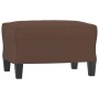 Reposapiés de cuero sintético marrón 60x50x41 cm de vidaXL, Otomanas - Ref: Foro24-349337, Precio: 54,39 €, Descuento: %