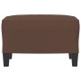 Reposapiés de cuero sintético marrón 60x50x41 cm de vidaXL, Otomanas - Ref: Foro24-349337, Precio: 54,39 €, Descuento: %