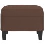 Reposapiés de cuero sintético marrón 60x50x41 cm de vidaXL, Otomanas - Ref: Foro24-349337, Precio: 54,39 €, Descuento: %