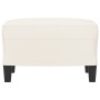 Reposapiés de cuero sintético crema 60x50x41 cm de vidaXL, Otomanas - Ref: Foro24-349336, Precio: 57,93 €, Descuento: %
