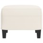 Reposapiés de cuero sintético crema 60x50x41 cm de vidaXL, Otomanas - Ref: Foro24-349336, Precio: 57,93 €, Descuento: %