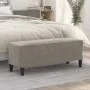Banco de terciopelo gris claro 100x35x41 cm de vidaXL, Bancos - Ref: Foro24-349421, Precio: 57,86 €, Descuento: %