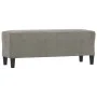 Banco de terciopelo gris claro 100x35x41 cm de vidaXL, Bancos - Ref: Foro24-349421, Precio: 57,86 €, Descuento: %