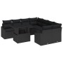 Conjunto de sofá de jardín 9 pcs Negro ratán sintético en Sofás de exterior | Comprar online en Foru.es