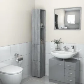 Mueble de baño madera de ingeniería gris Sonoma 25x26,5x170 cm de vidaXL, Muebles de baño - Ref: Foro24-815961, Precio: 56,79...