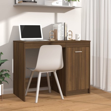 Escritorio de madera contrachapada marrón roble 100x50x76 cm de vidaXL, Escritorios - Ref: Foro24-815488, Precio: 68,20 €, De...