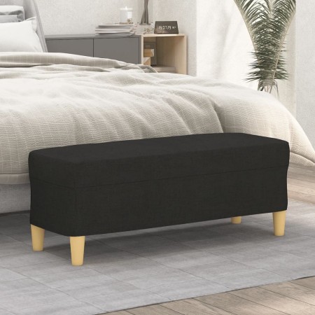 Banco de tela negro 100x35x41 cm de vidaXL, Bancos - Ref: Foro24-349379, Precio: 60,31 €, Descuento: %