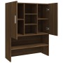 Armario para lavadora color roble marrón 70,5x25,5x90 cm de vidaXL, Accesorios para lavadoras y secadoras - Ref: Foro24-81594...