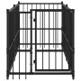Perrera de acero negro 193,5x97x100 cm de vidaXL, Accesorios para casetas y cercados para perros - Ref: Foro24-171627, Precio...