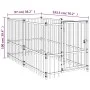 Perrera de acero negro 193,5x97x100 cm de vidaXL, Accesorios para casetas y cercados para perros - Ref: Foro24-171627, Precio...
