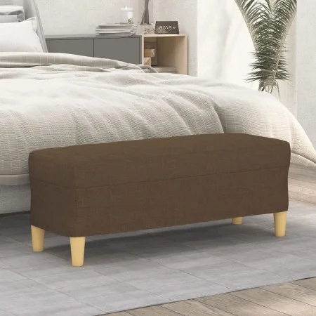 Banco de tela marrón 100x35x41 cm de vidaXL, Bancos - Ref: Foro24-349378, Precio: 61,56 €, Descuento: %