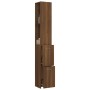 Armario de baño madera contrachapada marrón roble 25x26,5x170cm de vidaXL, Muebles de baño - Ref: Foro24-815962, Precio: 64,9...