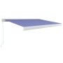 Toldo de carrete manual azul y blanco 400x300 cm en Toldos | Comprar online en Foru.es