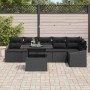 Conjunto de sofá de jardín 7 pcs Negro ratán sintético en Sofás de exterior | Comprar online en Foru.es